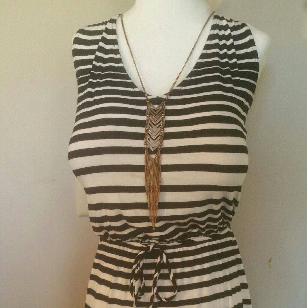 Soft comfortable black and white T-shirt dress